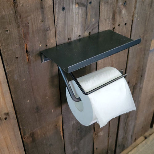 トイレットペーパーホルダー アイアン シングル 無骨 インダストリアル