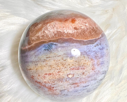 のらさま専用珍！オーシャンジャスパー スフィア 天然石置物 E124