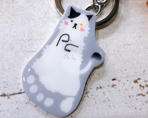 猫ちゃんキーホルダー⭐️ゼロ様 1_b334c7162dbacc1cd6d61ab1c0e1