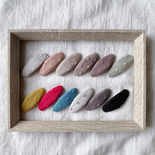 選べるドットのパッチンピンハンドメイド 