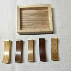 箸置き…色の違う５種類の木　ケース付き 2枚目の画像