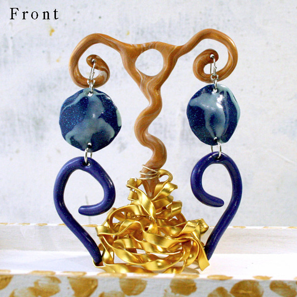◇INTOMOMI◇ From nature(blue)Pierce・Earring/青いピアス 1枚目の画像
