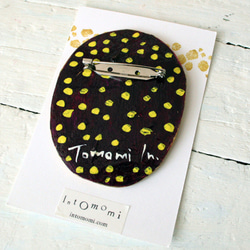 ◇INTOMOMI◇paint Brooch,no2 /身に付ける絵画　ブローチ 2枚目の画像