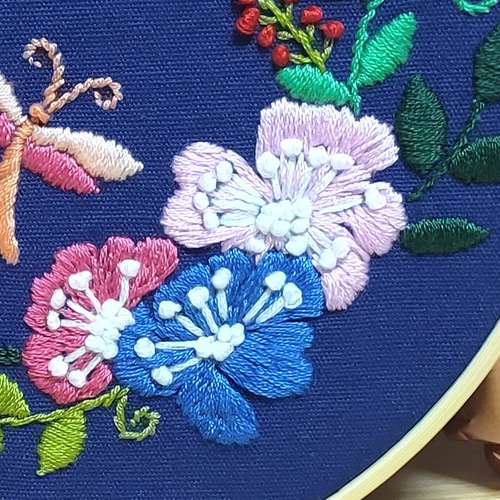 インテリアフレーム オリエンタルフラワー 刺繍フレーム ギフト