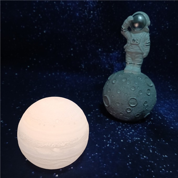 3D惑星ライト　木星のライトと宇宙飛行士 　二つがセット 3枚目の画像