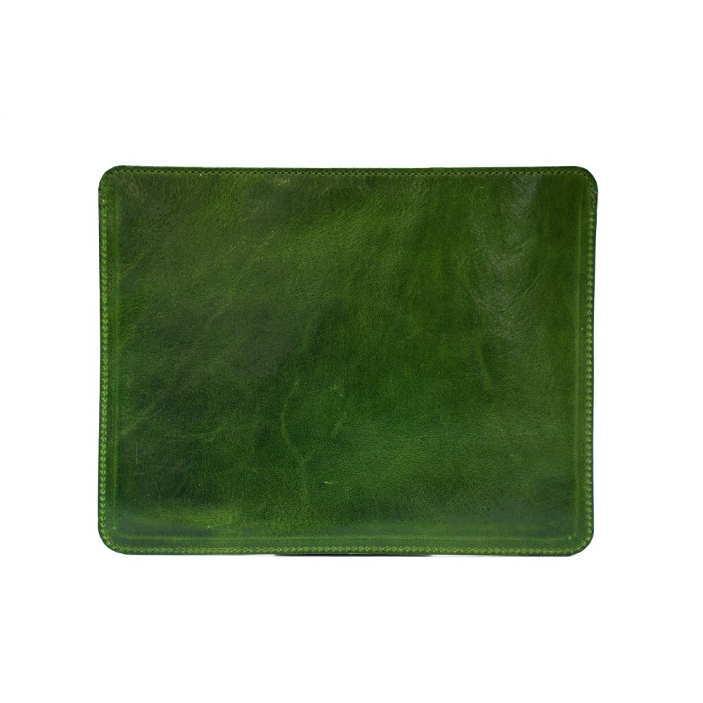 PCケース グリーン 最高級イタリアンレザー