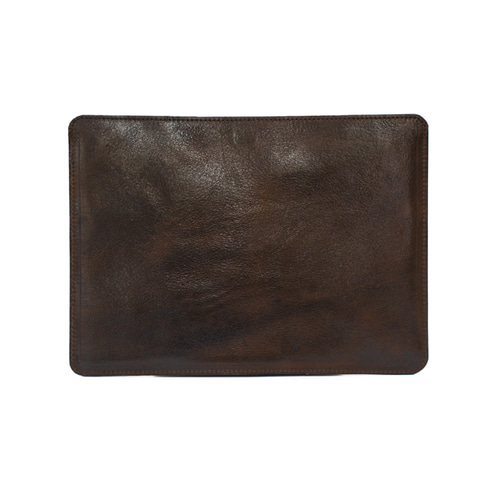 PCケース　パソコンケース　本革　レザー　アンティーク　ブロックプリント パソコンやタブレットケースとしても使える本革ブリーフケース / 革鞄