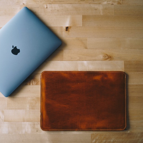 PCケース チョコ 最高級イタリアンレザー PCケース Mi-Cours ミクール