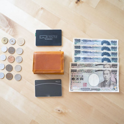 最小最適 キャッシュレス財布 レッド 最高級イタリアンレザー 3枚目の画像