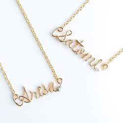 【国内発送】14KGF* gold/silverバー カスタム ネームネックレス 文字14kgfネームネックレス ネックレス・ペンダント Atelier