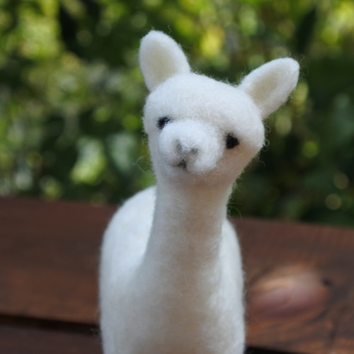 羊毛フェルト アルパカ ぬいぐるみ アルパカ 羊毛フェルト kuricco 通販 10459181｜Creema(クリーマ
