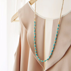 TURQUOISE × RIVERSTONE long necklace 第1張的照片