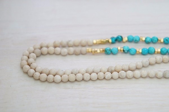 TURQUOISE × RIVERSTONE long necklace 第5張的照片