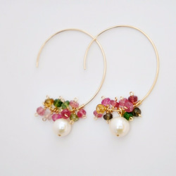 耳環粉紅色的繡球花的顏色 第4張的照片
