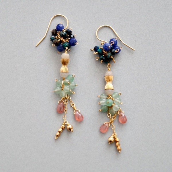 クリソコラ×インカローズの流れるピアス