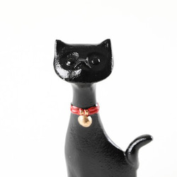 黒のハチワレ招き猫【一点もの】 招き猫 nendo & kinokopan 通販