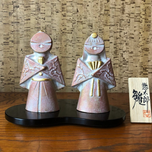 彫刻家 三枝惣太郎 原形 雛（小）すもも【アルミ製 雛 置物