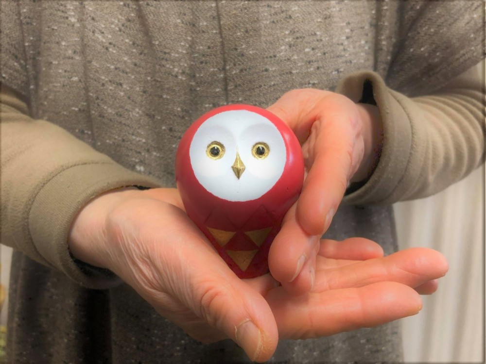 彫刻家 三枝惣太郎 原形 ふくろうダルマ（大）