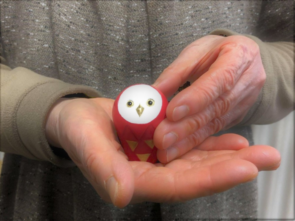 彫刻家 三枝惣太郎 原形 ふくろうダルマ（小）