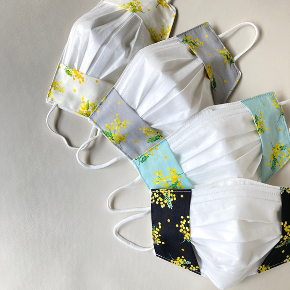 特集掲載』不織布マスクカバー ミモザ 涼感加工で快適な着け心地