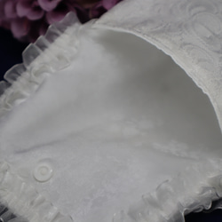パールとお花のドレスマスク&マスクケース❣️ウェディングマスク❣️結婚式❣️抗菌抗ウィルス生地 7枚目の画像