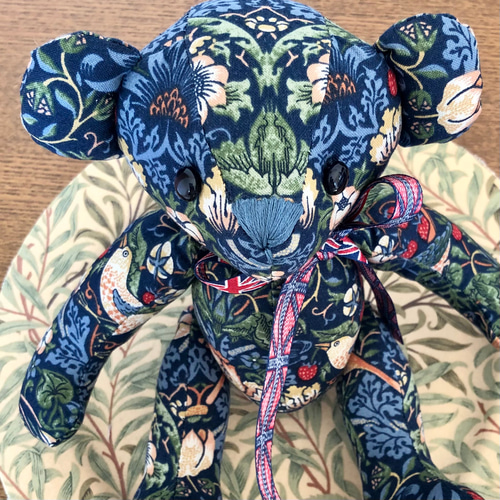 テディベア 選べるMorris生地 ハンドメイドのぬいぐるみ プレゼント 