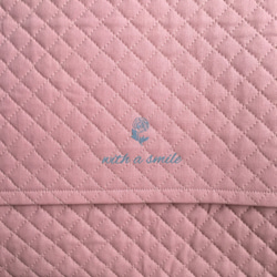 防災頭巾カバー（ チャコールグレー花柄×ローズピンク） 3枚目の画像