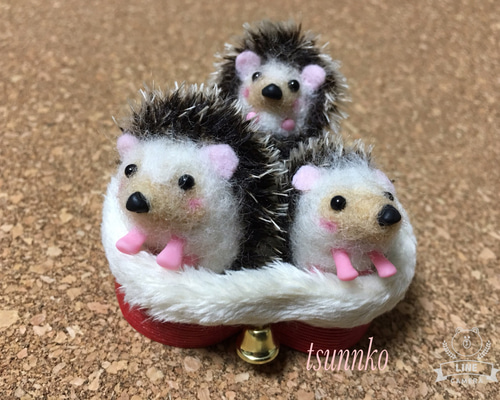 ハンドメイド 羊毛フェルト ハリネズミ ぬいぐるみ3匹 ハンドメイド 羊毛フェルト ハリネズミ ぬいぐるみ3匹 羊毛フェルト