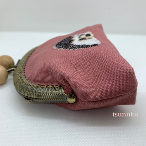ハリネズミ刺繍のガマ口財布(受注生産) がま口 tsunnko 通販
