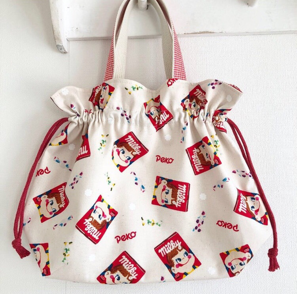 巾着バッグ☆ハンドメイド☆ペコちゃん 巾着袋 ひろたん 通販