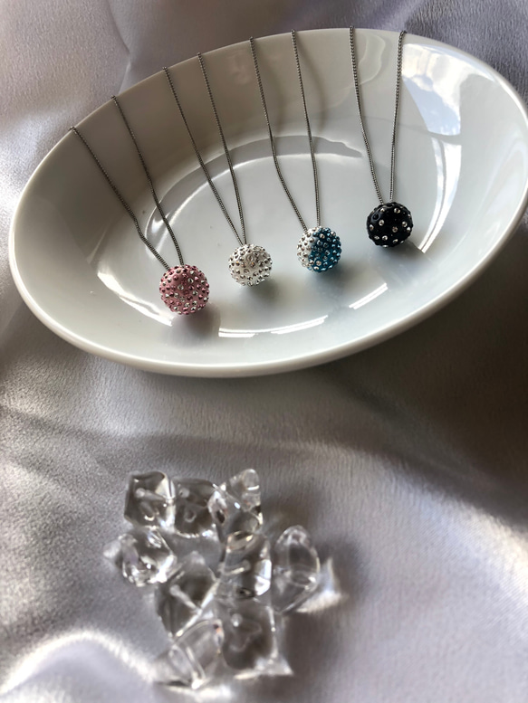 【SWAROVSKI】ピンク×ボール 4枚目の画像