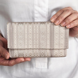 手織り博多織「お数珠入れ・懐紙入れ」シルク100％の手織りの帯地・丁寧に織り上げた帯の小物 5枚目の画像