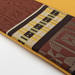 手織り博多織「平袋・ポーチ」シルク100％の手織りの帯地を使って作った小物入れ 7枚目の画像