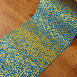 手織り博多織「365日の幸せ」平袋・シルク100％の手織りの帯地を使って作った小物入れ 8枚目の画像