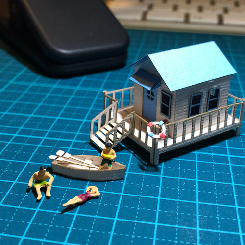 ボトルインジオラマ（サマービーチ） 立体・オブジェ taka_tama 通販