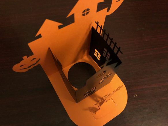 ハロウィン LEDキャンドル用ミニランタン（ペーパークラフト） 7枚目の画像