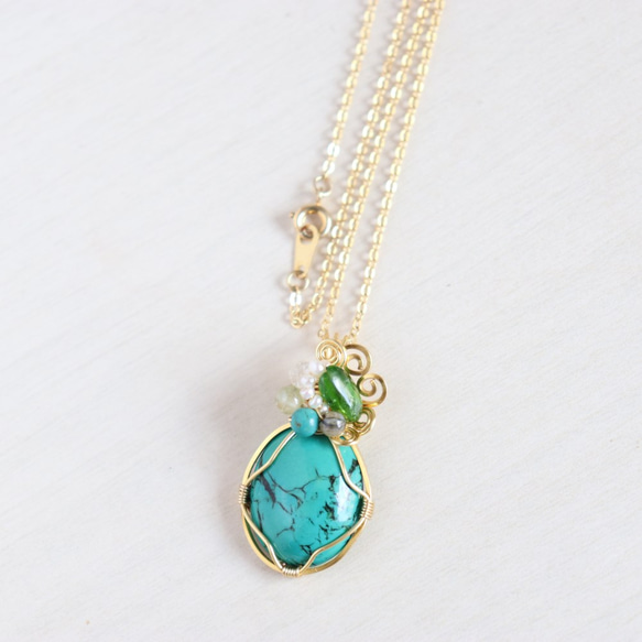 Turquoise necklace 第2張的照片