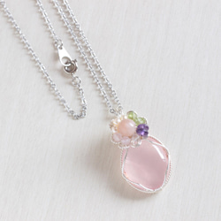 Rose Quartz necklace 第2張的照片