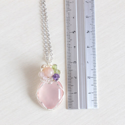 Rose Quartz necklace 第3張的照片