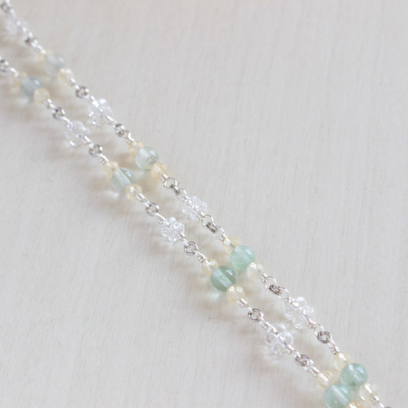 Seraphinite & Blue-Topaz necklace 第3張的照片