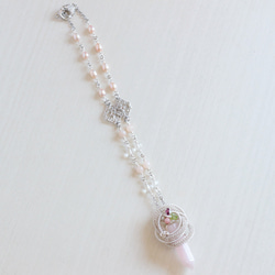 Rose-Quartz × Rhodolite-garnet necklace 第2張的照片