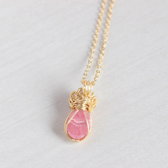 Rhodochrosite(Incarose) necklace 第4張的照片