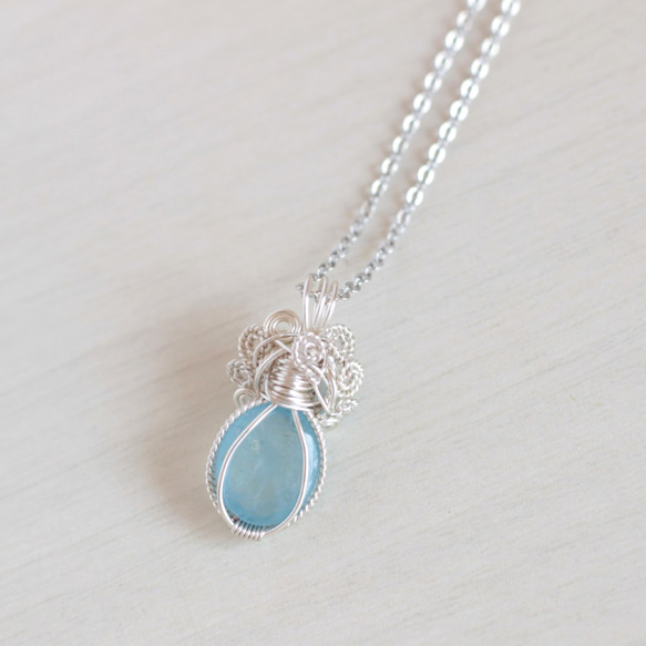 Aquamarine necklace 第4張的照片