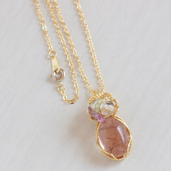 Rutilelated-quartz necklace 第2張的照片