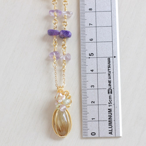 Rutilelated-quartz necklace 第3張的照片