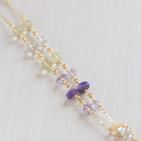 Rutilelated-quartz necklace 第5張的照片
