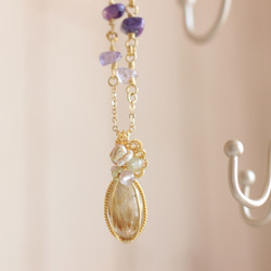 Rutilelated-quartz necklace 第6張的照片