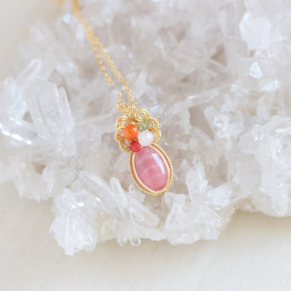 Rhodochrosite(Incarose) necklace 第1張的照片