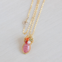 Rhodochrosite(Incarose) necklace 第2張的照片