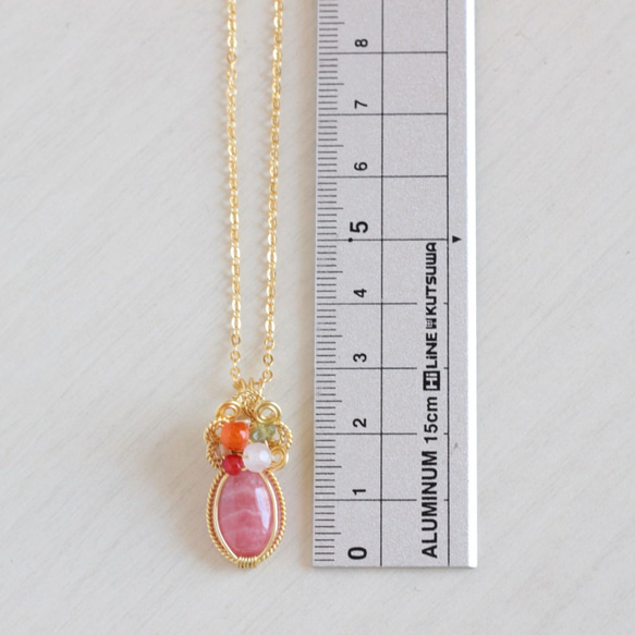 Rhodochrosite(Incarose) necklace 第3張的照片